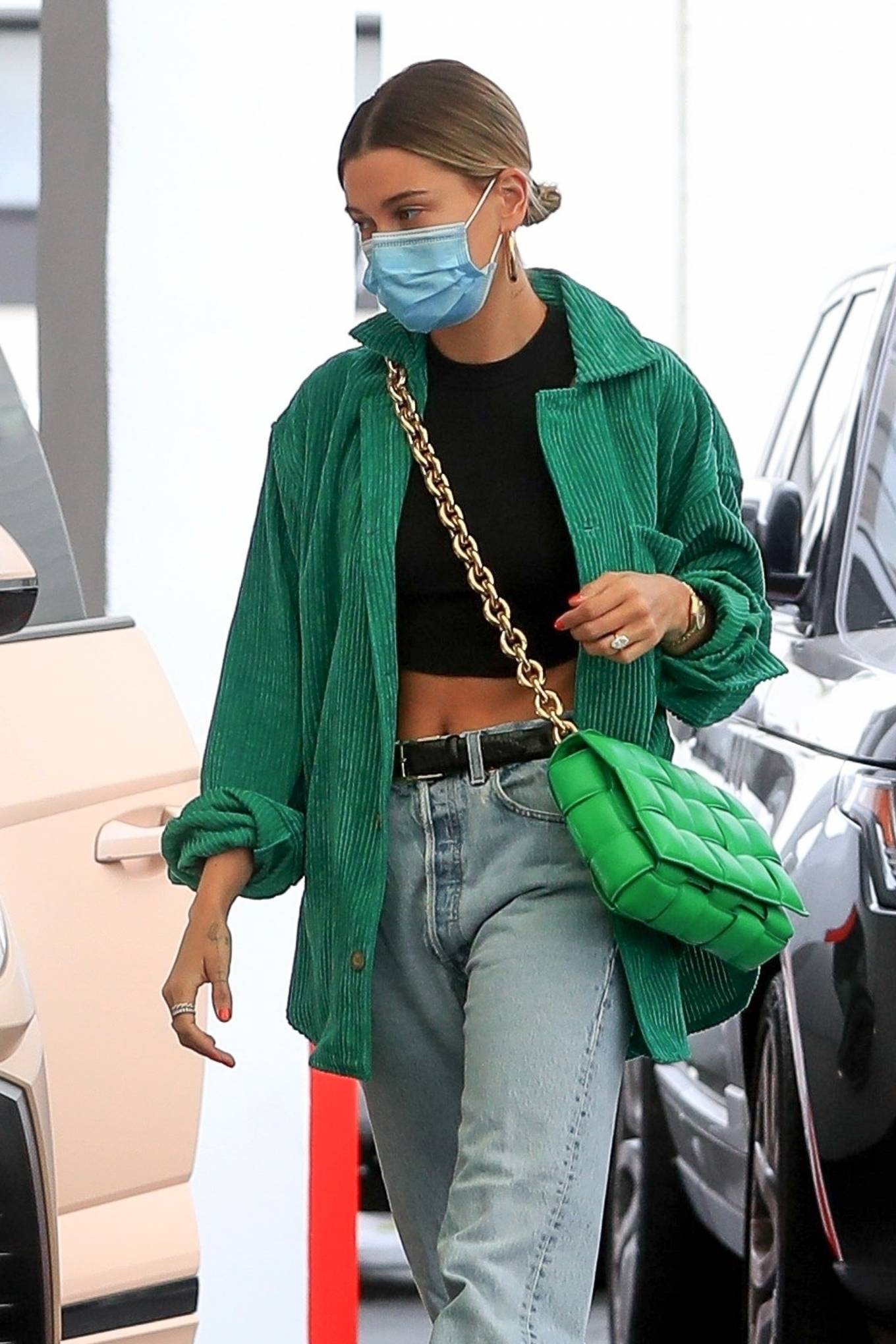 Hailey Bieber – Arrives at a dermatologist in Beverly Hills