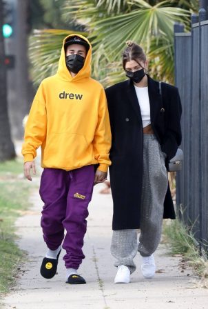 Hailey Bieber - Steps out in Los Angeles