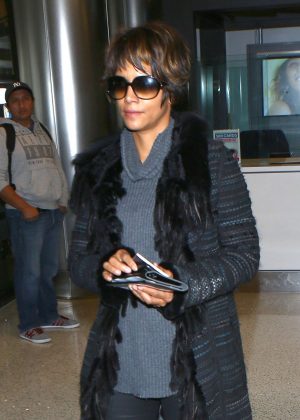 Halle Berry at LAX Airport in LA