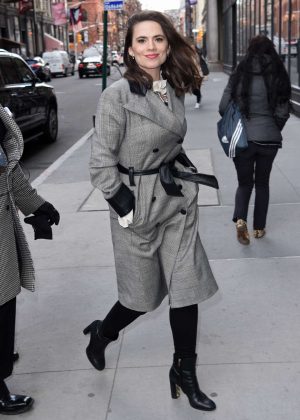 Hayley Atwell - Arrives at AOL Build Series Studio in New York City