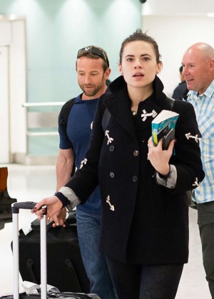 Hayley Atwell - Arrives at Heathrow Airport from Los Angeles