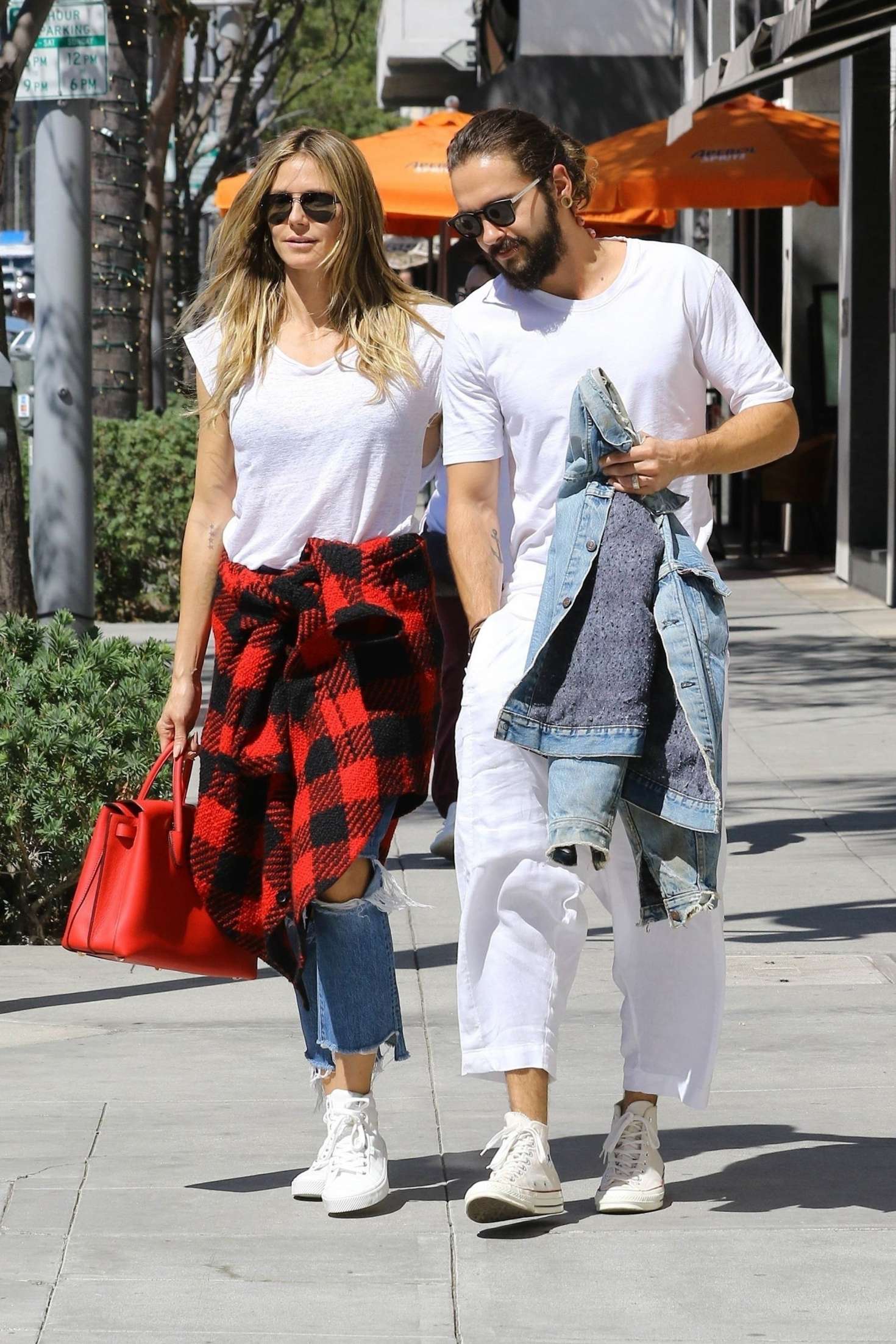 Heidi Klum &and boyfriend Tom Kaulitz at Il Pastaio -04 | GotCeleb