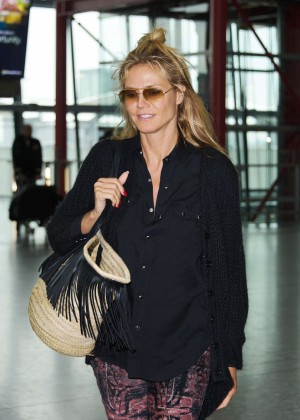 Heidi Klum at Heathrow Airport in London