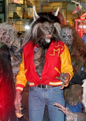 Heidi Klum - Dresses as nerd Scott Howard from Teen Wolf at her annual Halloween Bash in NY