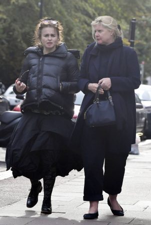 Helena Bonham Carter - Seen at England's Lane with a friend in North London