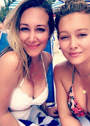 Hilary Duff in Bikini Top - Instagram