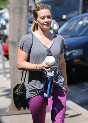 Hilary Duff in Spandex Leaving the Gym in West Hollywood