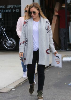 Hilary Duff - Visits a frame store in Studio City