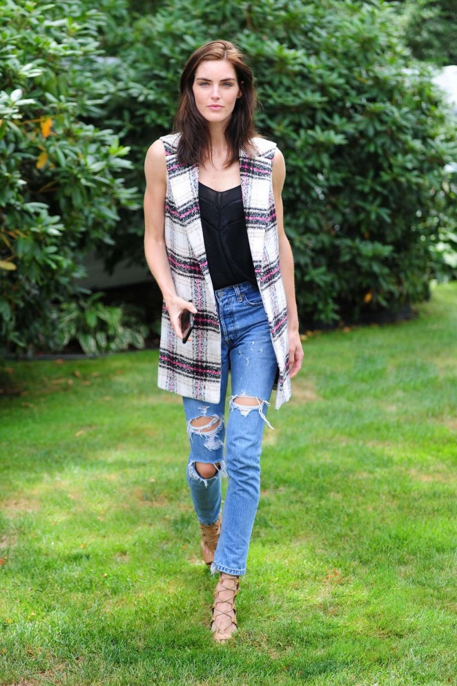 Hilary Rhoda in Ripped Jeans Photoshoot