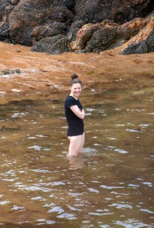 Holliday Grainger – Seen on the beach in Devon – GotCeleb