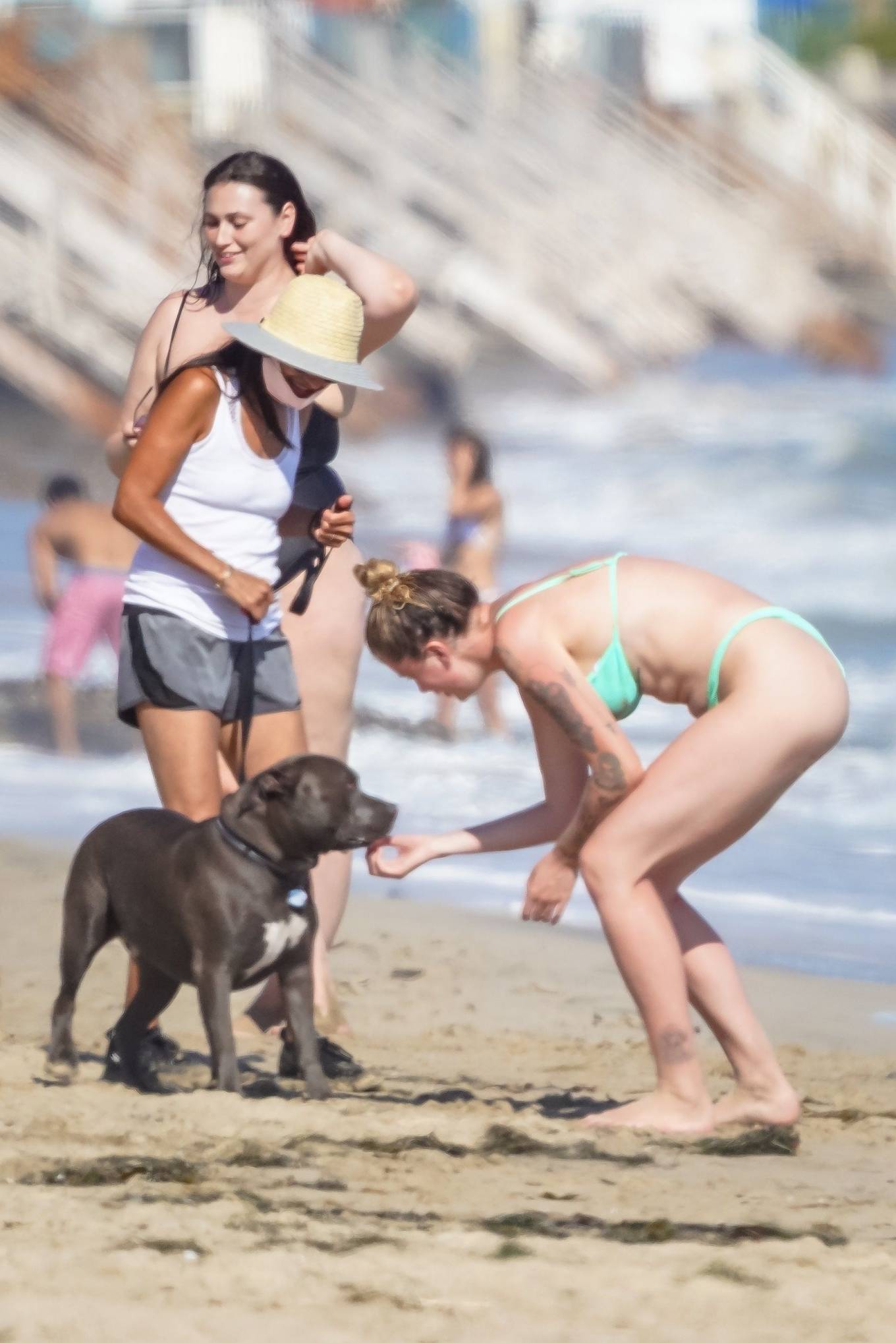 Ireland Baldwin in Bikini on the beach in Malibu