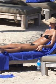 Izabel Goulart in Bikini on the beach in in St Barts