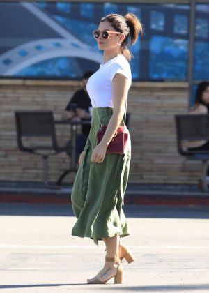 Jenna Dewan in Green Skirt - Out in Studio City