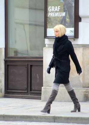 Jennifer Lawrence Filming 'Red Sparrow' in Vienna