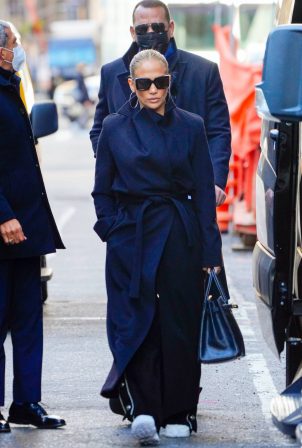 Jennifer Lopez and Alex Rodriguez wear matching coats in New York