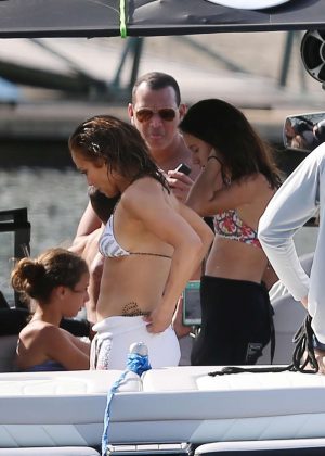 Jennifer Lopez in Bikini with Alex Rodriguez - Out in Idaho
