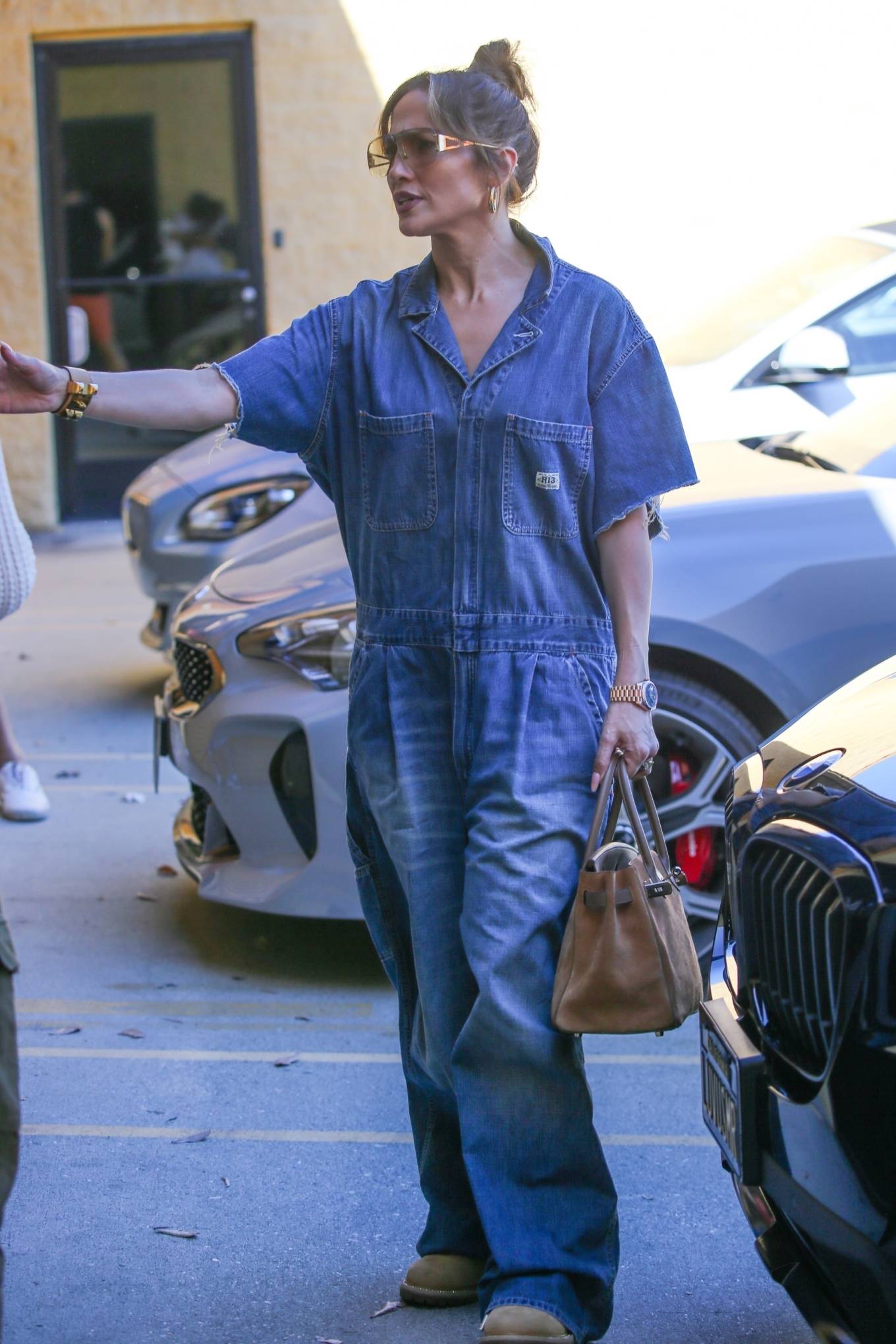 Jennifer Lopez 2023 : Jennifer Lopez – Wearing denim jumpsuit while out in Hollywood-16