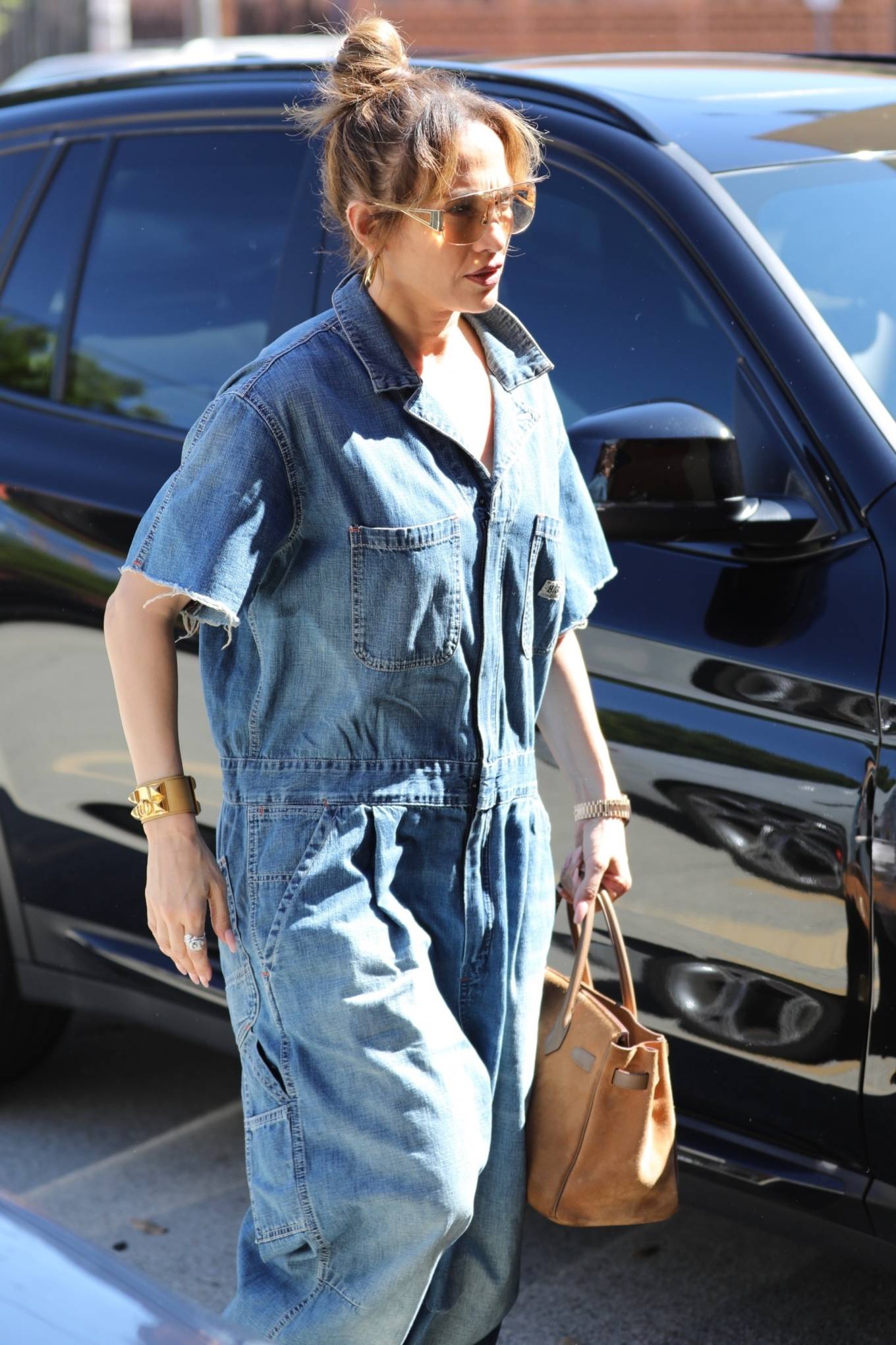 Jennifer Lopez 2023 : Jennifer Lopez – Wearing denim jumpsuit while out in Hollywood-46