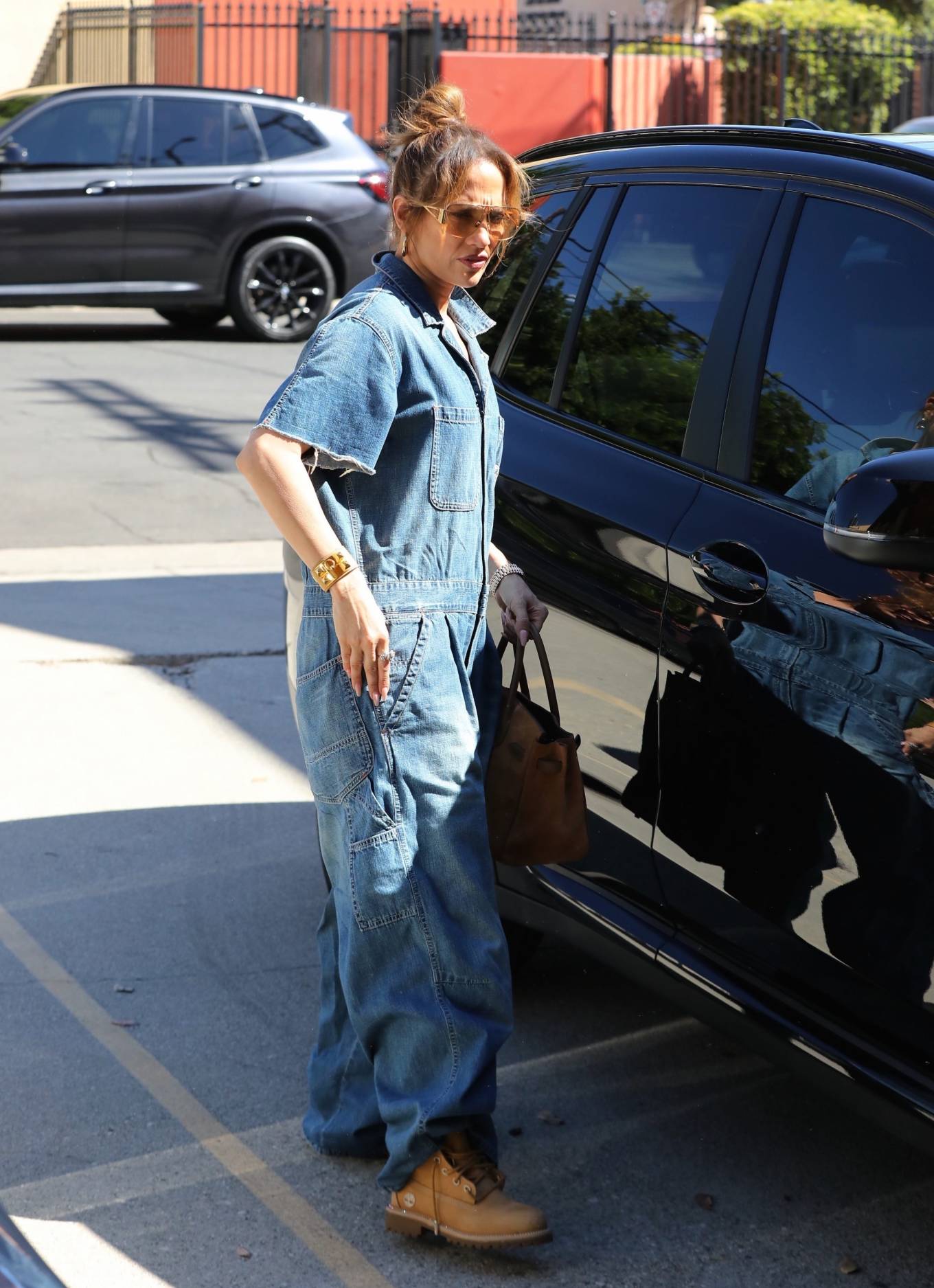 Jennifer Lopez 2023 : Jennifer Lopez – Wearing denim jumpsuit while out in Hollywood-49
