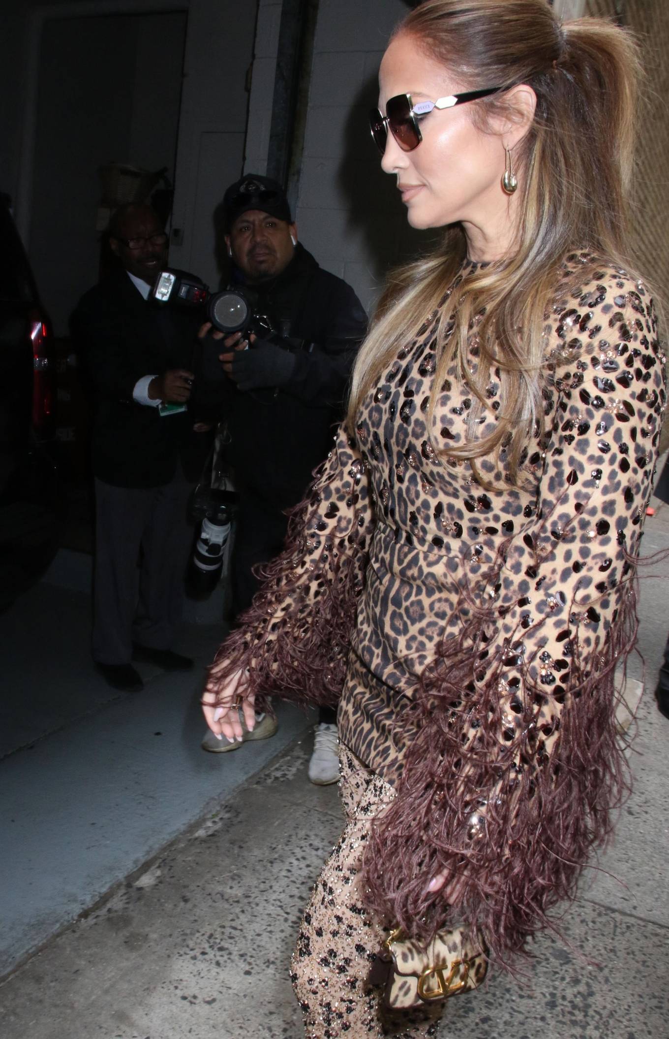 Jennifer Lopez 2023 : Jennifer Lopez – Wears animal print ensemble at Live with Kelly and Mark in New York-05