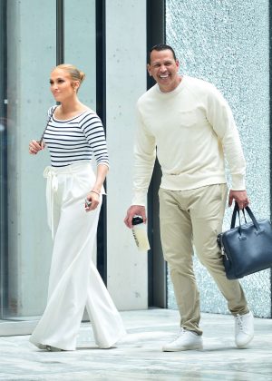 Jennifer Lopez with Alex Rodriguez - Out in New York City