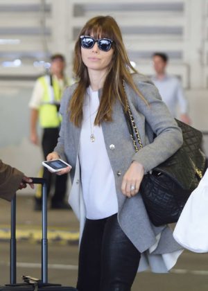 Jessica Biel - Arrives at JFK airport in New York City