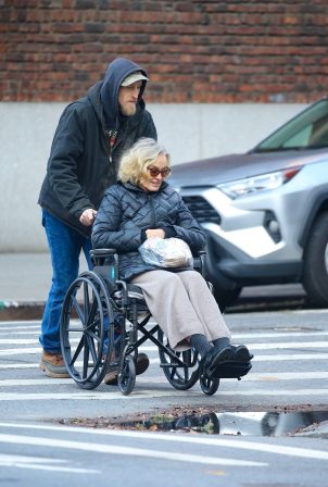 Jessica Lange - Is seen being pushed in her wheelchair by son Samuel in New York