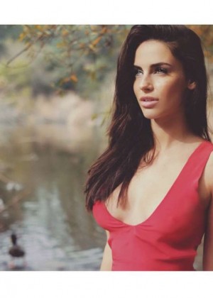 Jessica Lowndes in Red Dress - Photoshoot