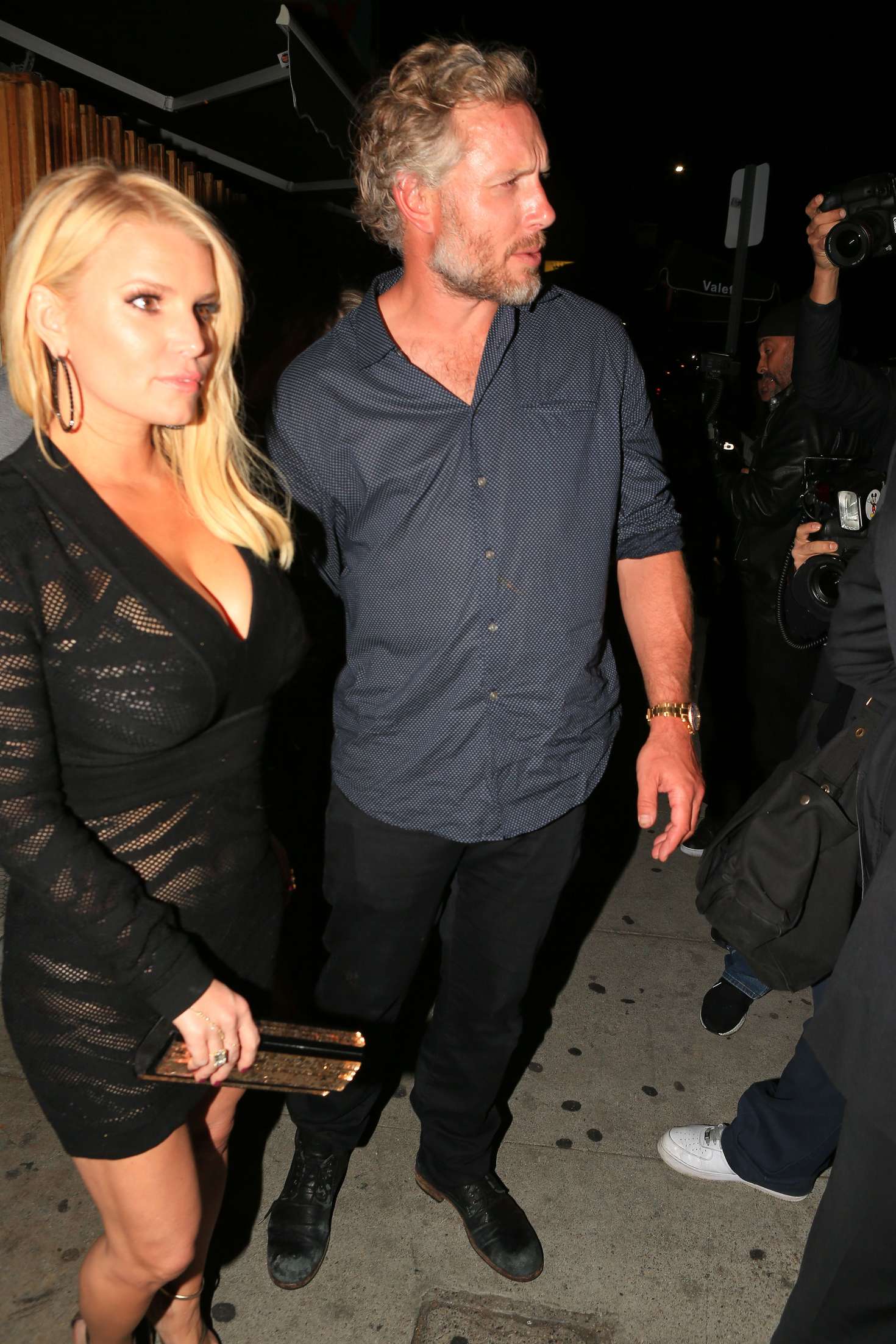 Jessica Simpson in Black Mini Dress -13 – GotCeleb