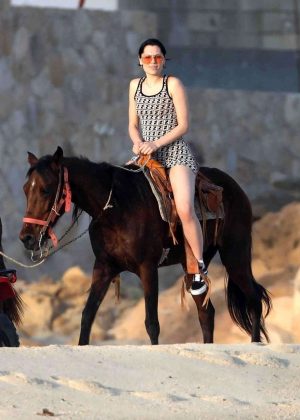 Jessie J on a horse ride in Cabo San Lucas