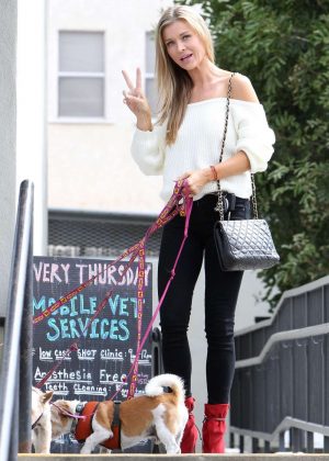 Joanna Krupa With Her Dogs Out in Studio City