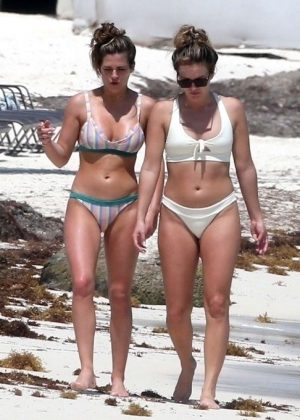JoJo Fletcher and Becca Tilley in Bikini on the Beach in Mexico