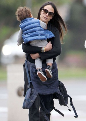 Jordana Brewster with her family Out in Santa Monica