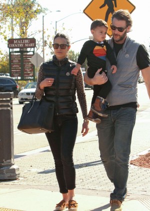Jordana Brewster with her family out in LA