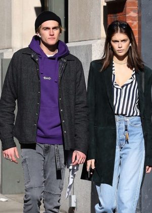 Kaia and Presley Gerber - Out in NYC