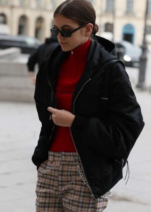 Kaia Gerber - Arrives at Dior for a fitting in Paris