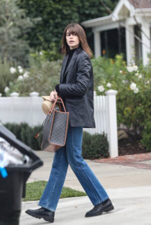 Kaia Gerber - seen arriving at LAX to catch a flight in Los Angeles