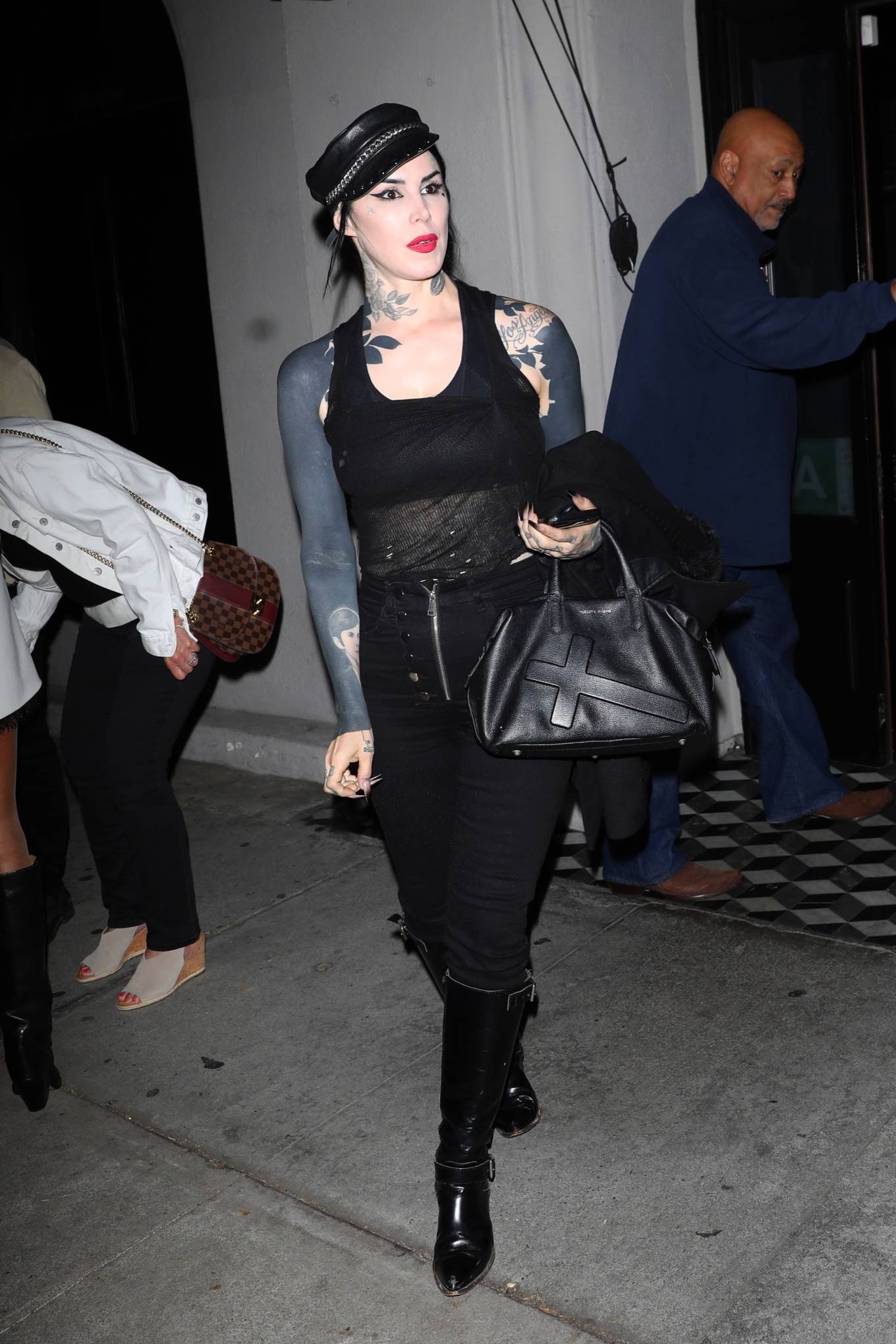 Kat Von D 2023 : Kat Von D – Pictured at Craigs after having dinner in West Hollywood-02