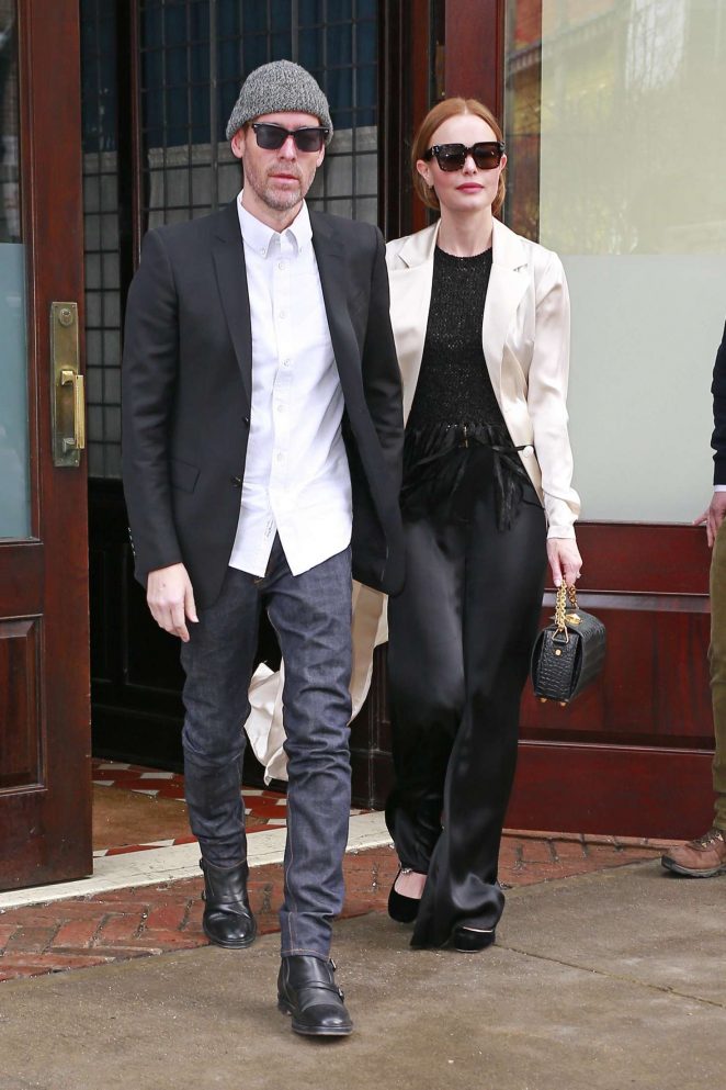 Kate Bosworth with her husband Leaves Greenwich Hotel -01 | GotCeleb