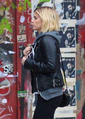 Kate Mara in Black Jeans out in NY