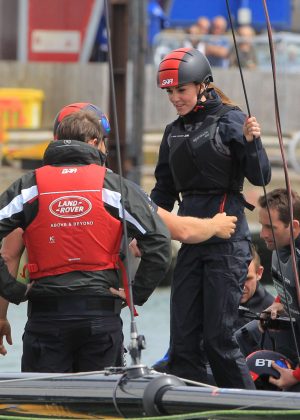 Kate Middleton On a training trip on the T1 development boat in Portsmouth