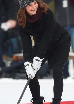Kate Middleton - Pictured at a Bandy Hockey Match in Stockholm