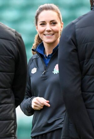 Kate Middleton - Visits Twickenham Stadium to join an England Rugby Training Session