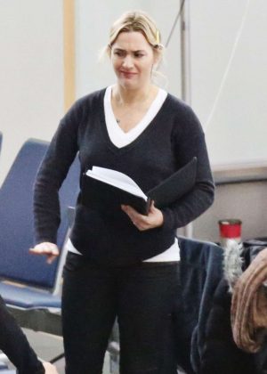 Kate Winslet on the set of 'The Mountain Between Us' in Vancouver