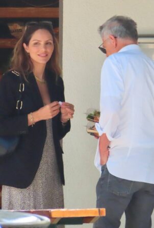 Katharine McPhee - With husband David Foster at a Malibu shopping center