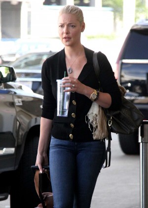 Katherine Heigl in Jeans at LAX Airport in LA
