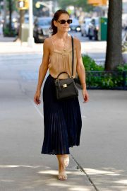 Katie Holmes in Long Skirt - Out and about in New York