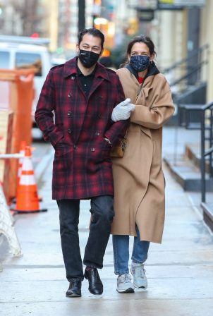 Katie Holmes - With her boyfriend out in Manhattan’s Soho area