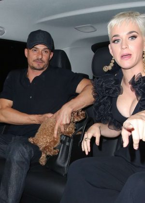 Katy Perry and Orlando Bloom at The Chiltern Firehouse in London