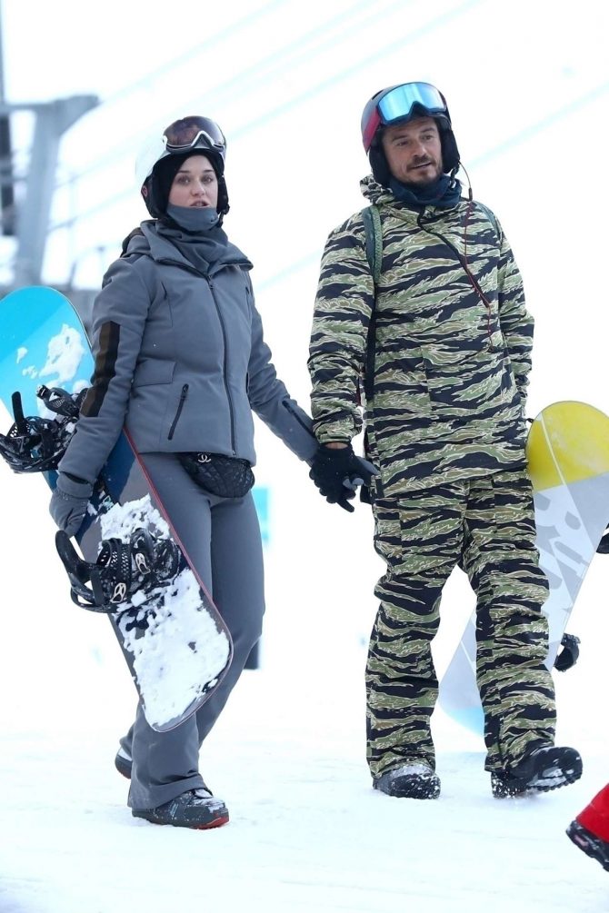 Katy Perry and Orlando Bloom - Hitting the slopes of Aspen